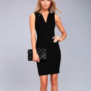 Lulu's Quite Spectacular Black Bodycon Dress